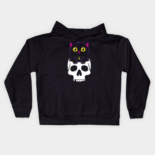 Kitty In Skull Kids Hoodie